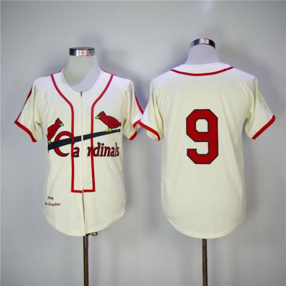 Men St. Louis Cardinals  #9 Roger Maris Gream 1946 Throwback MLB Jerseys->st.louis cardinals->MLB Jersey